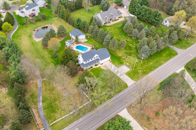7572 S 10th St, Kalamazoo, MI 49009 - aerial view of property and surrounding area featuring a pool