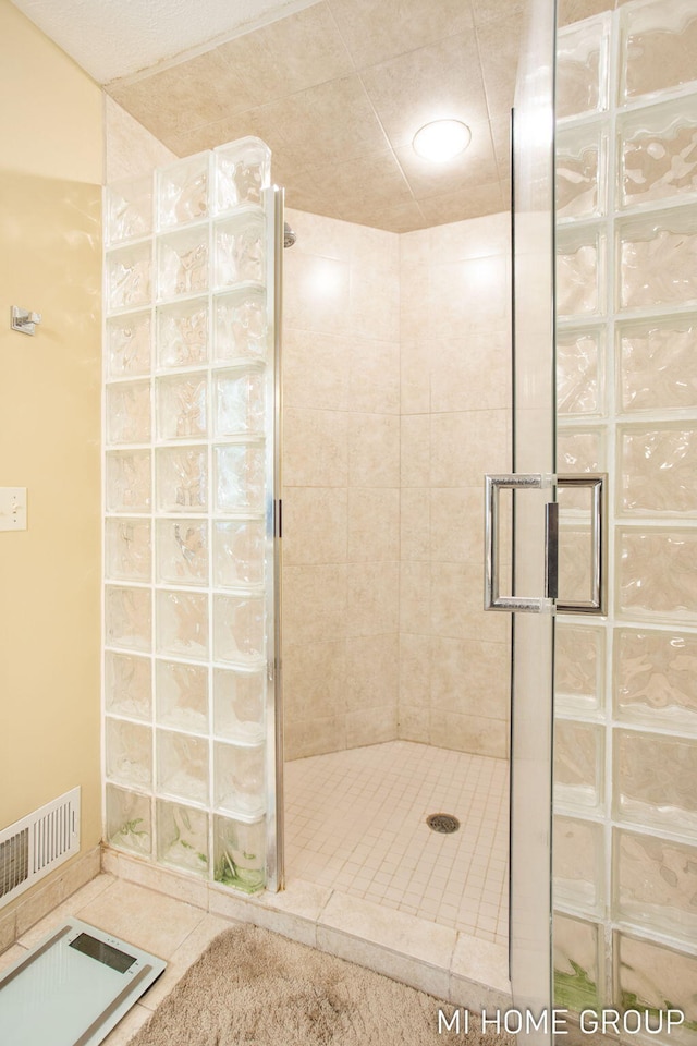 2103 Woodlark Dr, Holland, MI 49424 - bathroom featuring a walk in shower and tile patterned flooring
