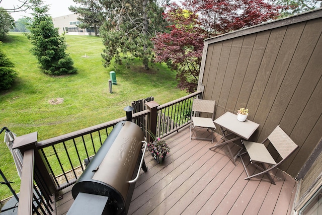 2503 Meade Ct, Ann Arbor, MI 48105 - wooden terrace featuring a lawn