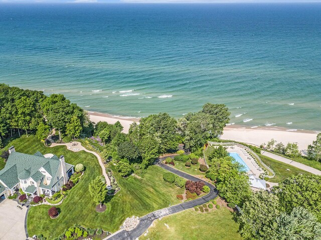 7251 Beverly Dr, South Haven, MI 49090 - aerial overview of property's location with expansive coastline