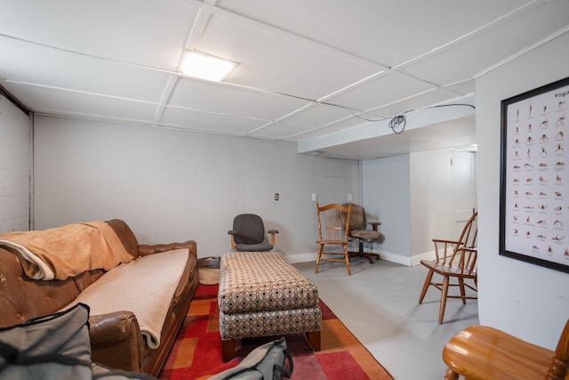 43 W Cherry Ave, Zeeland, MI 49464 - living area featuring baseboards and carpet flooring