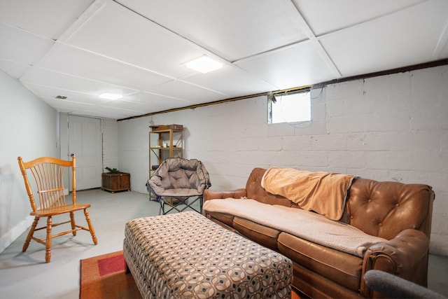 43 W Cherry Ave, Zeeland, MI 49464 - living room with concrete floors