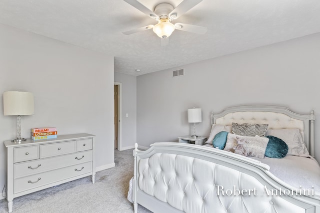 6374 Blakely Dr NE, Rockford, MI 49341 - bedroom featuring light colored carpet, baseboards, and a ceiling fan