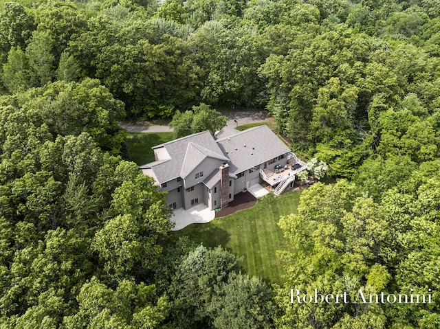 6374 Blakely Dr NE, Rockford, MI 49341 - aerial view of property and surrounding area with a heavily wooded area