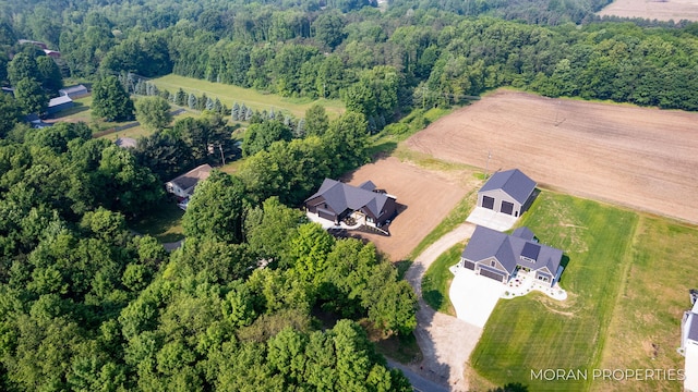 12607 76th Ave, Allendale, MI 49401 - aerial overview of property's location featuring rural landscape and a heavily wooded area