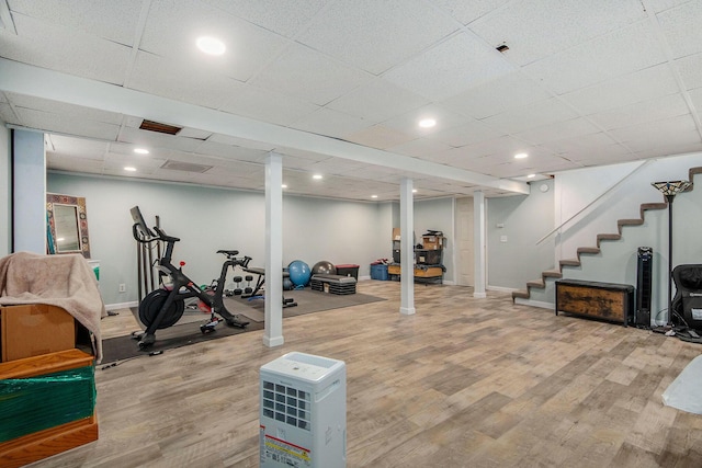 2700 Norfolk Rd SE, Grand Rapids, MI 49506 - workout area featuring wood finished floors and baseboards