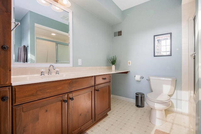 1415 Blackhawk Trl, Benton Harbor, MI 49022 - full bath featuring tile patterned floors, vanity, and a shower with door