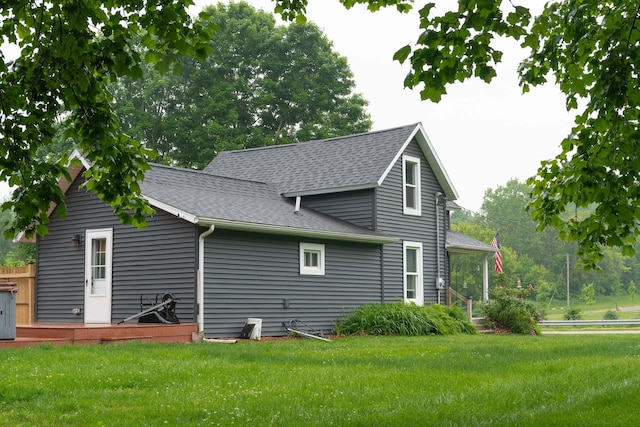 67679 Union Rd, Union, MI 49130 - back of house with a shingled roof and a lawn