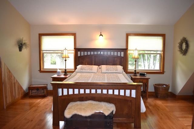 226 N 176th Ave, Walkerville, MI 49459 - bedroom featuring light wood-style floors and baseboards