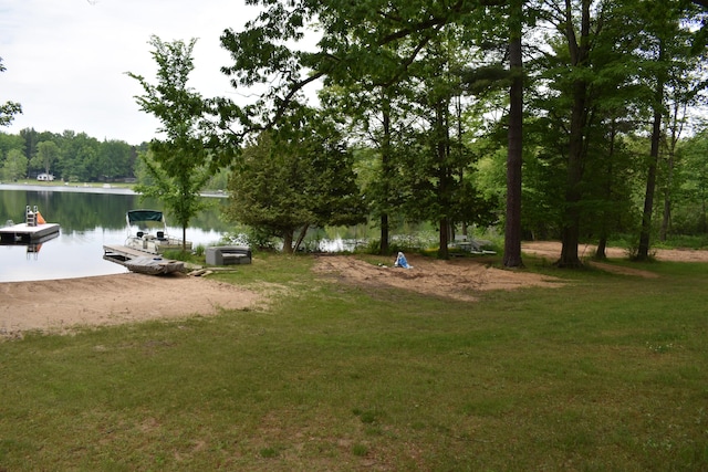 226 N 176th Ave, Walkerville, MI 49459 - view of yard featuring a water view and a dock