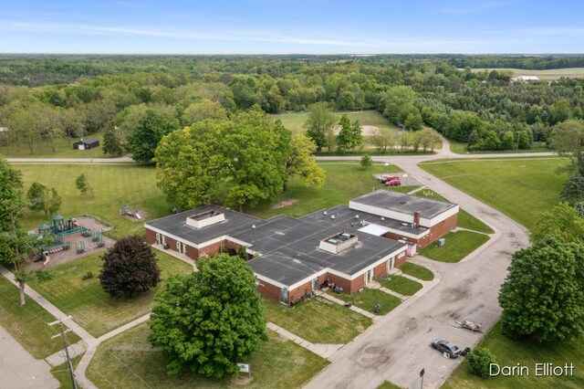 306 W Russell St, Hubbardston, MI 48845 - aerial view of a forest
