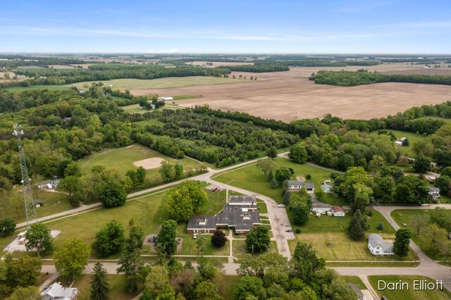 306 W Russell St, Hubbardston, MI 48845 - aerial overview of property's location with rural landscape