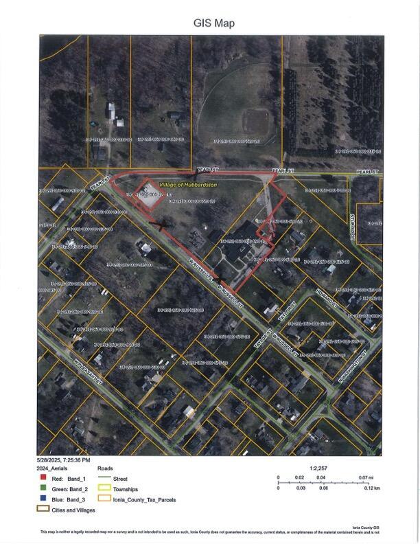 306 W Russell St, Hubbardston, MI 48845 - aerial overview of property's location
