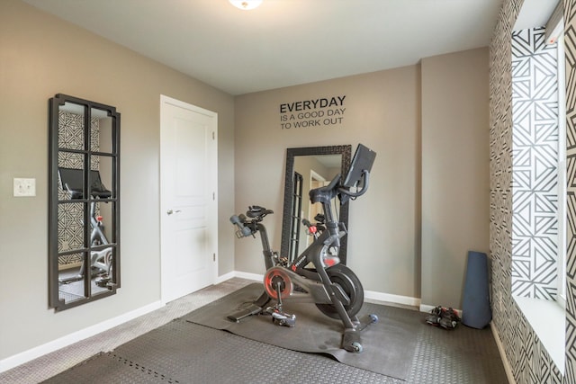 2605 Helmsdale Cir, Rochester, MI 48307 - exercise room with baseboards