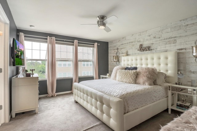 2605 Helmsdale Cir, Rochester, MI 48307 - bedroom featuring multiple windows, carpet, baseboards, and ceiling fan