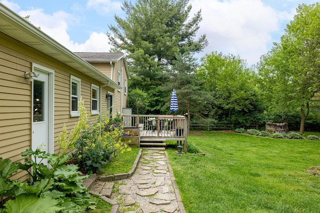 9177 Horseshoe Bnd, Dexter, MI 48130 - view of grassy yard featuring a deck