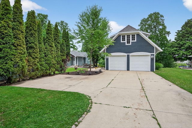 60757 Beechwood Ln, Cassopolis, MI 49031 - view of front of property featuring a front yard, driveway, and a garage
