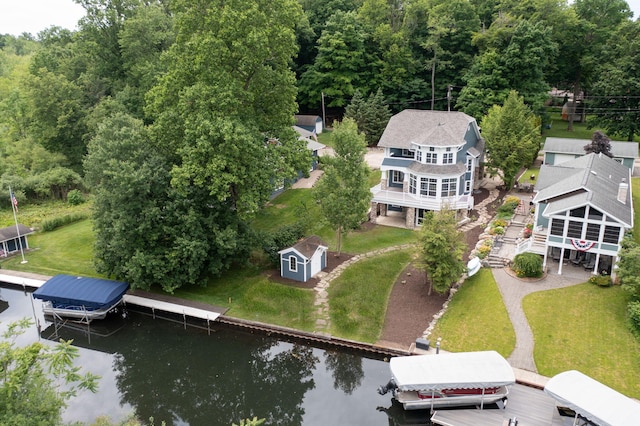 60757 Beechwood Ln, Cassopolis, MI 49031 - view from above of property with a nearby body of water