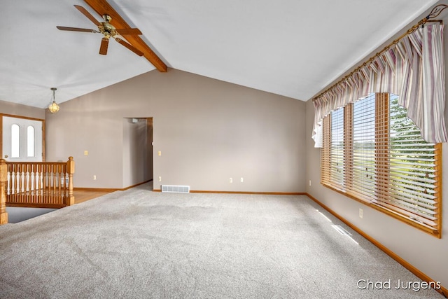 7564 Quincy St, Zeeland, MI 49464 - carpeted empty room with baseboards and a ceiling fan