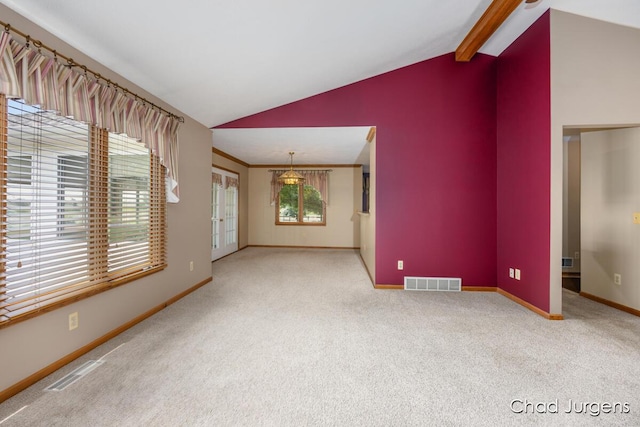 7564 Quincy St, Zeeland, MI 49464 - unfurnished living room with carpet and french doors