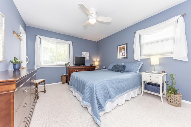 3929 Beech Dr, Ypsilanti, MI 48197 - carpeted bedroom featuring baseboards and ceiling fan