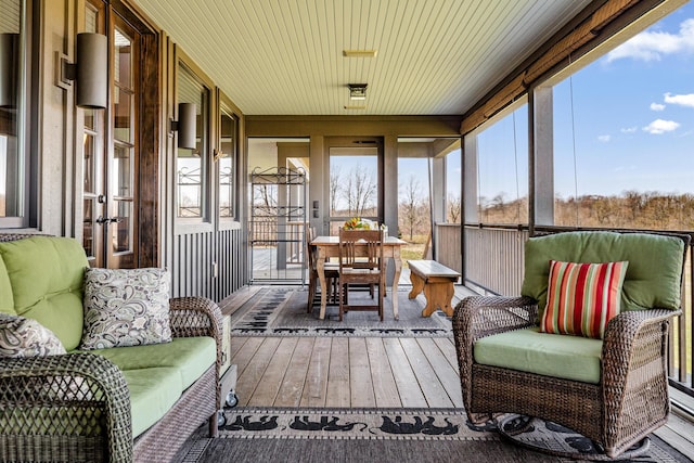 10258 Burgoyne Rd, Berrien Springs, MI 49103 - sunroom / solarium with french doors and outdoor lounge area