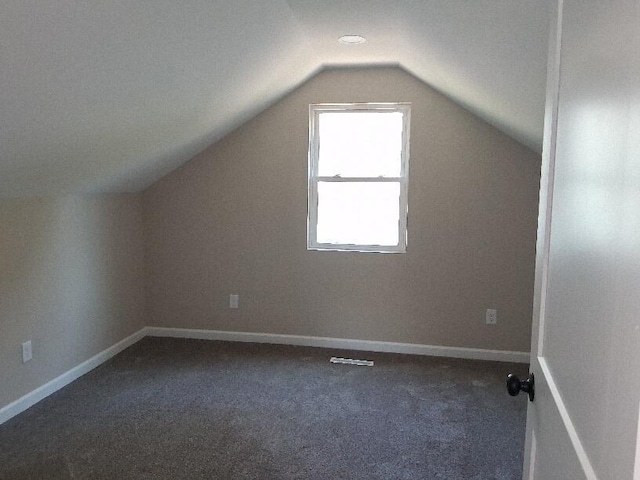 243 Lake Dr, Muskegon, MI 49441 - bonus room featuring lofted ceiling, carpet, and baseboards