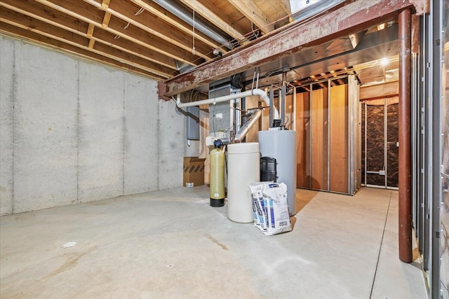 3667 Bay Harbor Dr, Brighton, MI 48114 - unfinished below grade area with gas water heater