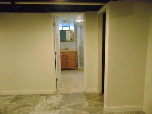 10114 Lincoln Dr, Huntington Woods, MI 48070 - hall with a sink and baseboards
