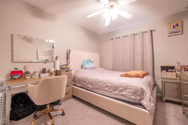 45801 Henley Dr, Canton, MI 48187 - carpeted bedroom featuring a ceiling fan and an office area