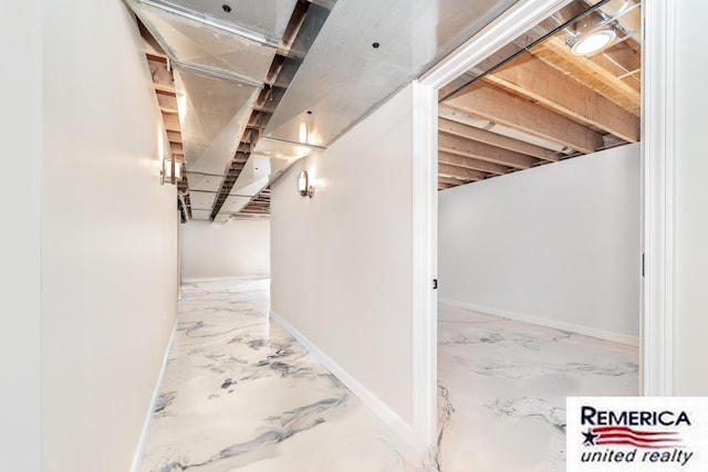52951 Royal Park Ave, Utica, MI 48315 - finished basement featuring marble finish floors and baseboards