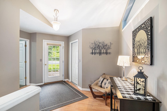 382 Timberlake E, Holland, MI 49424 - foyer featuring wood finished floors and lofted ceiling