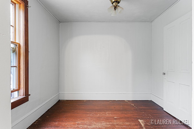 409 Rust Ave, Big Rapids, MI 49307 - unfurnished room featuring hardwood / wood-style flooring and ornamental molding