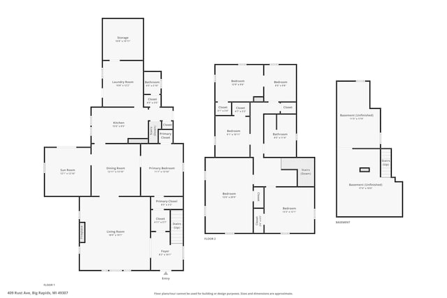 409 Rust Ave, Big Rapids, MI 49307 - view of floor plan / room layout