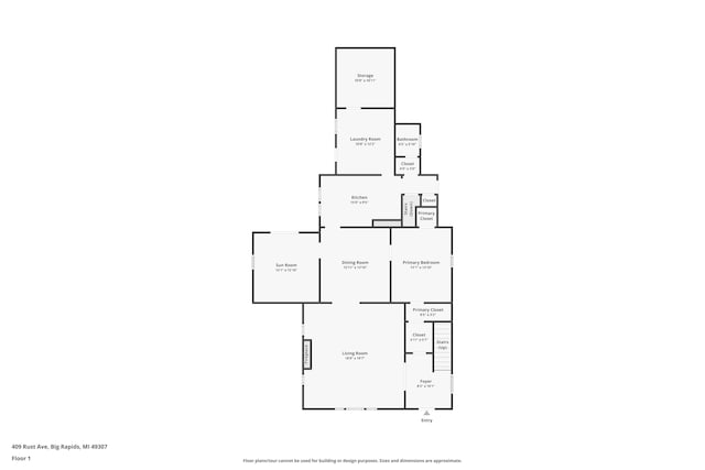 409 Rust Ave, Big Rapids, MI 49307 - view of property floor plan