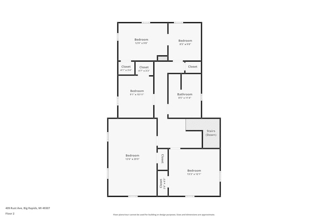 409 Rust Ave, Big Rapids, MI 49307 - view of room layout