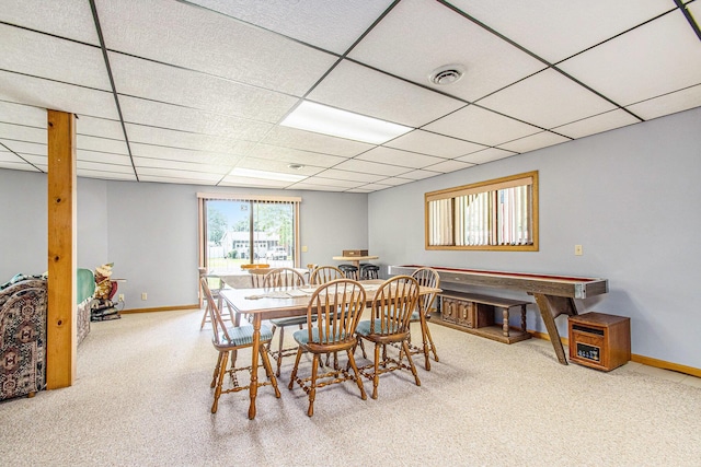 50041 David Dr, Dowagiac, MI 49047 - dining space with carpet and a drop ceiling