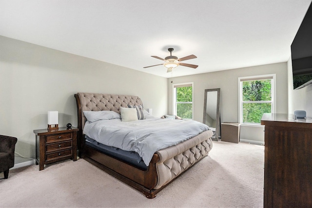 3935 Riley Rdg, Portage, MI 49024 - bedroom with light carpet and a ceiling fan