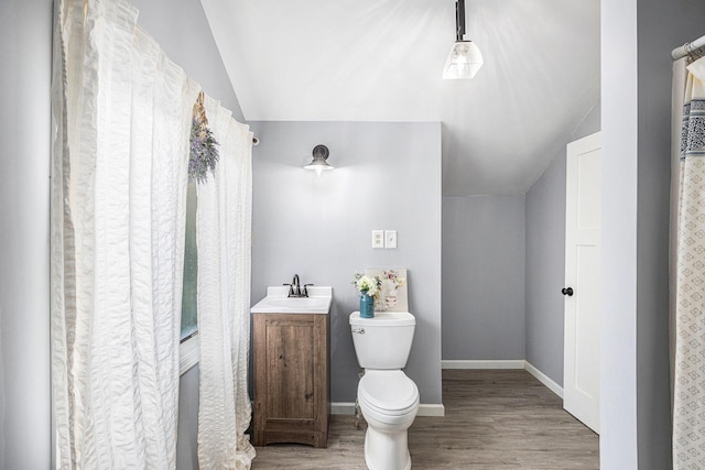 106 E Mechanic St, Yale, MI 48097 - full bathroom featuring lofted ceiling, wood finished floors, and vanity