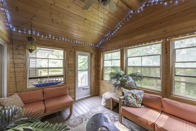 7715 Marquis Dr, Dexter, MI 48130 - sunroom / solarium featuring vaulted ceiling