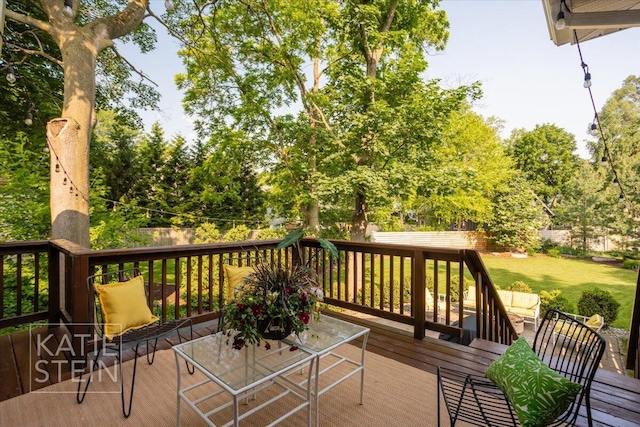 859 Orchard Ave SE, East Grand Rapids, MI 49506 - wooden terrace with a lawn