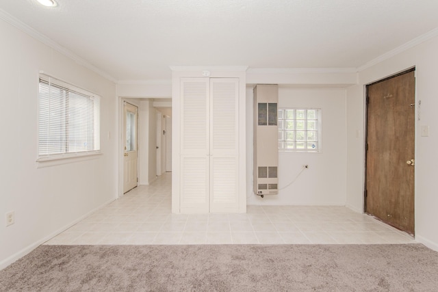 25255 Orchard Grove St, Southfield, MI 48033 - carpeted empty room with crown molding and a heating unit