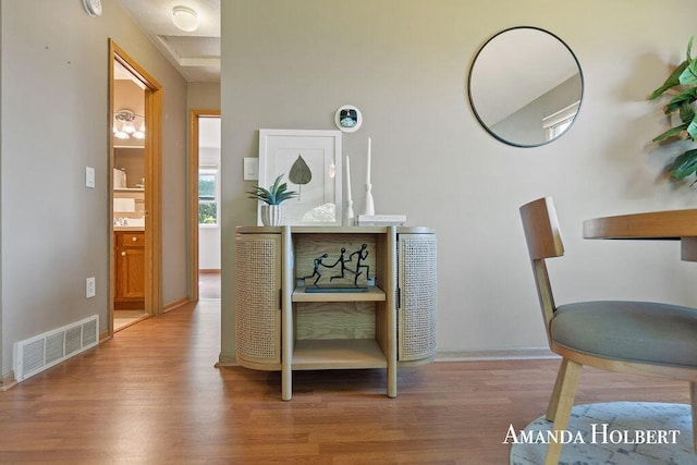 430 6th St NE, Cedar Springs, MI 49319 - hallway featuring wood finished floors and baseboards