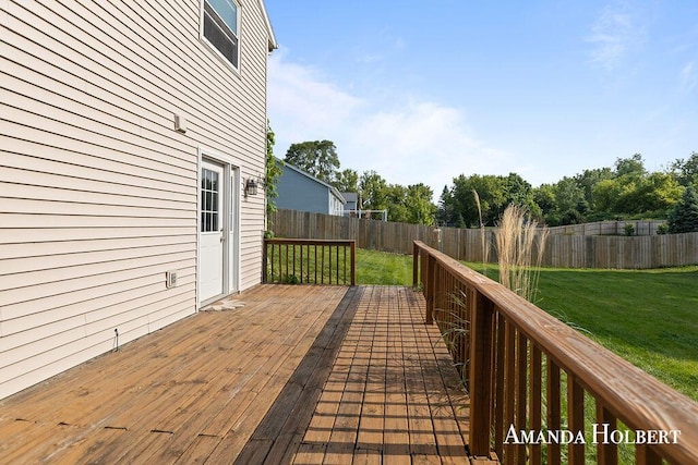 430 6th St NE, Cedar Springs, MI 49319 - wooden deck with a fenced backyard