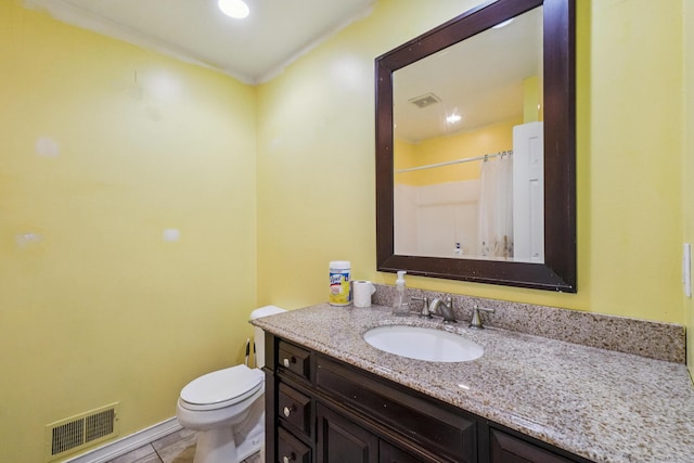 8280 Frederick St, Salem, MI 48175 - full bathroom with vanity, tile patterned flooring, and a shower with curtain