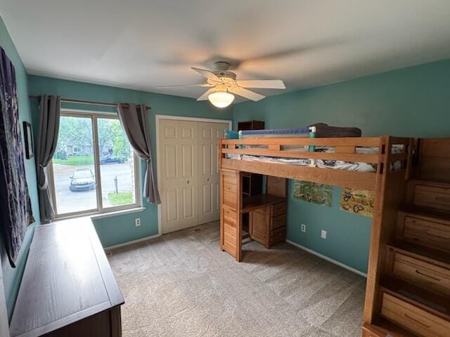 5689 Rothbury Ct, Ypsilanti, MI 48197 - unfurnished bedroom featuring light carpet and a ceiling fan