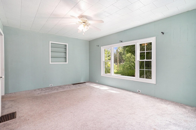 20821 J Dr N, Marshall, MI 49068 - carpeted spare room featuring ceiling fan and built in shelves