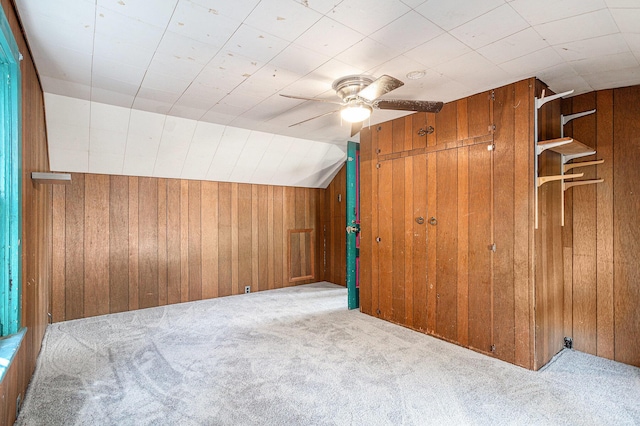 20821 J Dr N, Marshall, MI 49068 - bonus room featuring carpet, wooden walls, and a ceiling fan