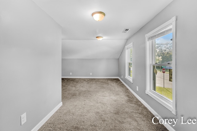 413 W Riverside Dr, Ionia, MI 48846 - bonus room featuring carpet flooring and lofted ceiling