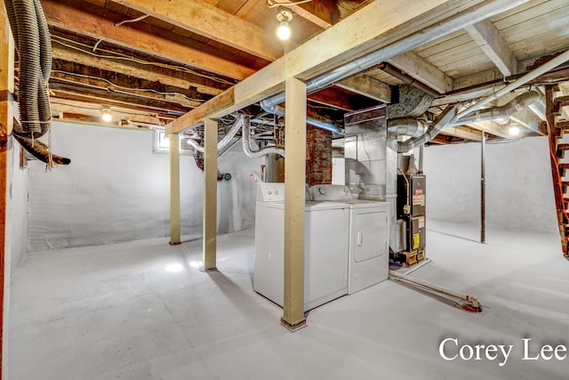 413 W Riverside Dr, Ionia, MI 48846 - basement featuring washer and dryer